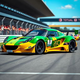 A stunning 1993 Lotus Elise GT1 widebody race car, featuring an aggressive and aerodynamic design that accentuates its racing capabilities
