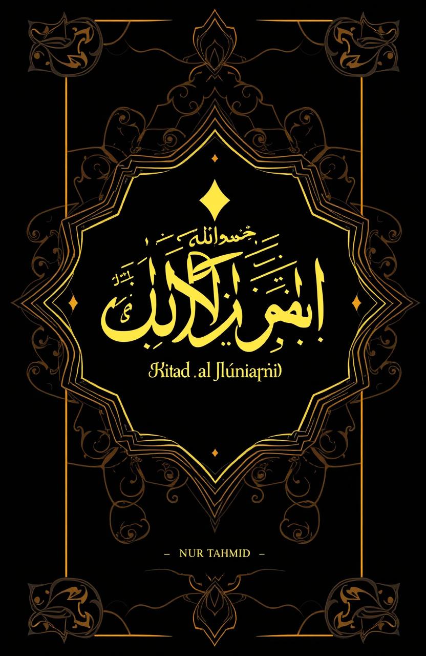 A stunning book cover design for "Kitab Al waqia, the book of reality" by Nur Tahmid