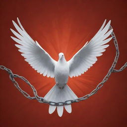 A powerful symbolic image conveying the message of 'prevention of violence'. Express it via harmonious elements like doves, broken chains, and rays of hope.