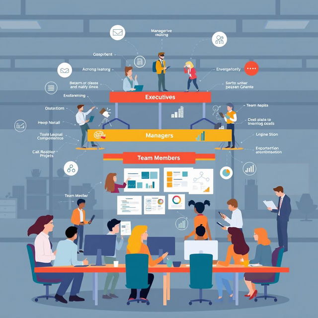 An insightful illustration depicting management within an organization