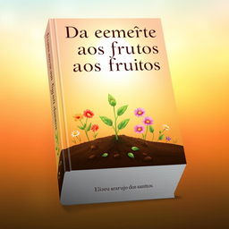 A captivating book cover design for 'Da semente aos frutos' by Elizeu Araujo dos Santos