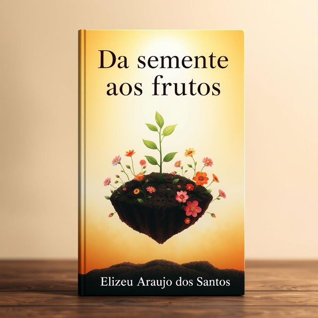 A captivating book cover design for 'Da semente aos frutos' by Elizeu Araujo dos Santos