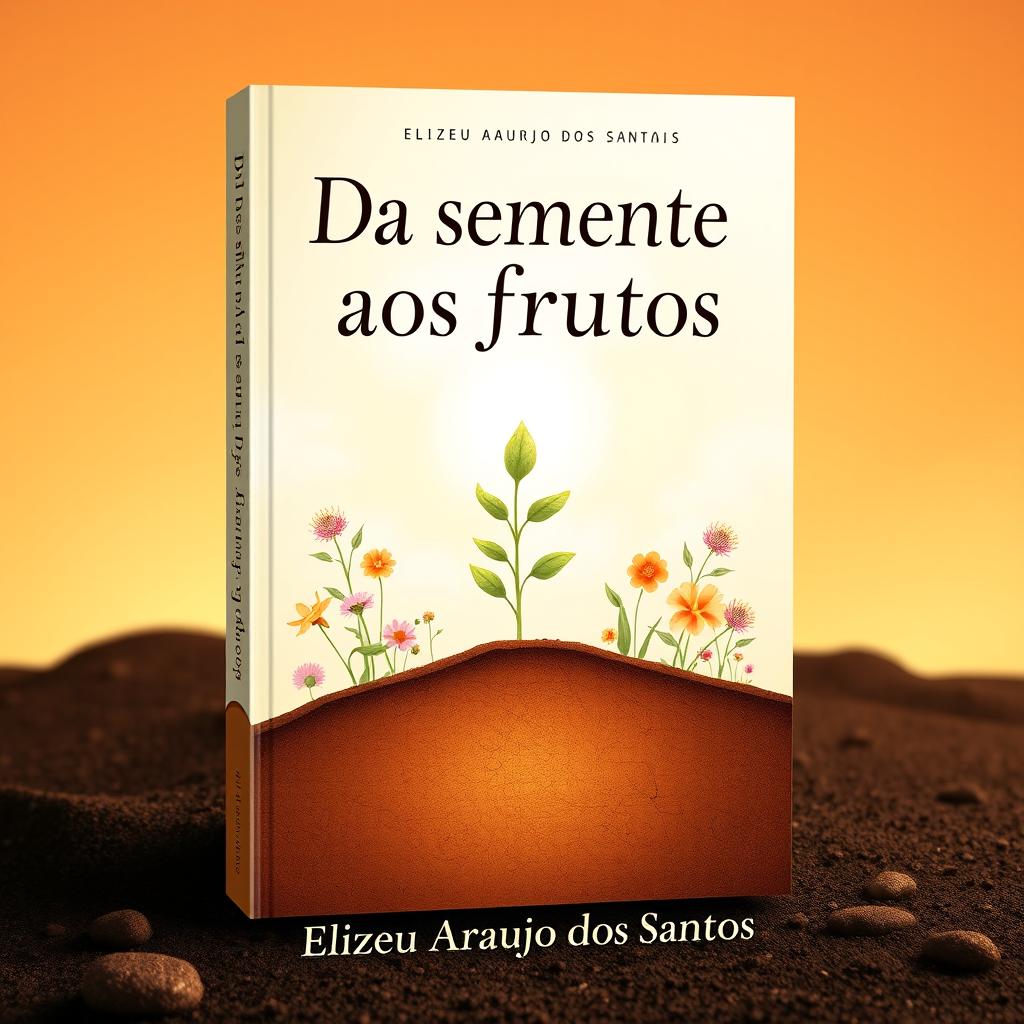 A captivating book cover design for 'Da semente aos frutos' by Elizeu Araujo dos Santos