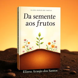 A captivating book cover design for 'Da semente aos frutos' by Elizeu Araujo dos Santos