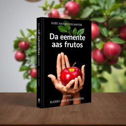 A book cover design featuring the title 'Da semente aos frutos' by author Elizeu Araujo dos Santos
