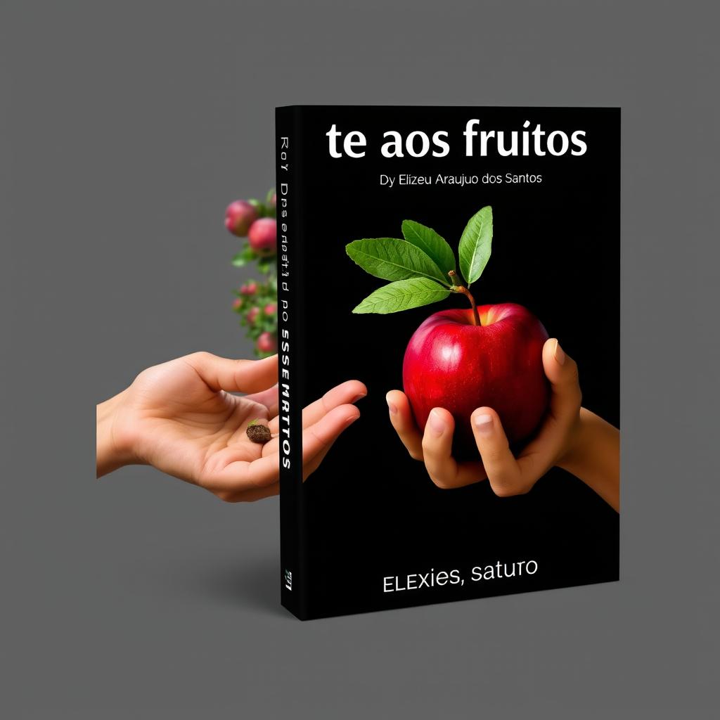 A book cover design featuring the title 'Da semente aos frutos' by author Elizeu Araujo dos Santos