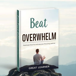 A book cover for 'Beat Overwhelm' by Great Learner, featuring a serene and calming design