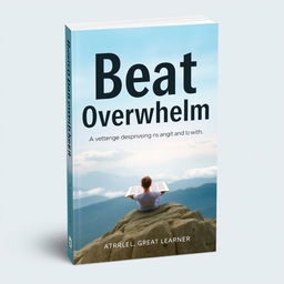 A book cover for 'Beat Overwhelm' by Great Learner, featuring a serene and calming design