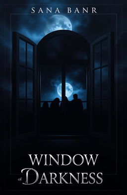 A captivating book cover design for the title 'Window of Darkness'