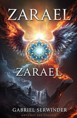 A captivating fantasy book cover for a novel titled 'ZARAEL' by Gabriel Serwinder