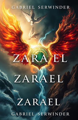 A captivating fantasy book cover for a novel titled 'ZARAEL' by Gabriel Serwinder