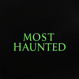 A simple yet striking movie poster for a horror film titled 'Most Haunted'