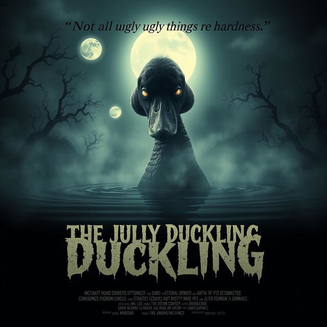 A horror movie poster for the film "THE JUGLY DUCKLING"