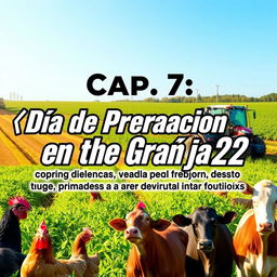 A serious yet eye-catching YouTube thumbnail for Farming Simulator 22 featuring the text 'Cap