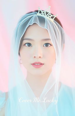 A beautiful girl wearing a transparent veil that softly drapes over her features, exuding an air of mystery