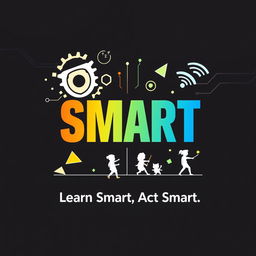 A dynamic and modern t-shirt design featuring the acronym SMART, standing for 'Sumberrejo Modern Active Responsive Technology'