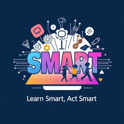 A dynamic and modern t-shirt design featuring the acronym SMART, standing for 'Sumberrejo Modern Active Responsive Technology'