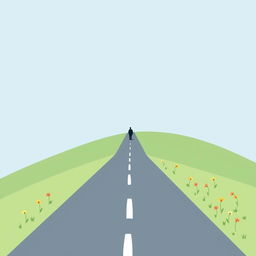 A simple and elegant illustration that conveys the message of personal growth and self-acceptance
