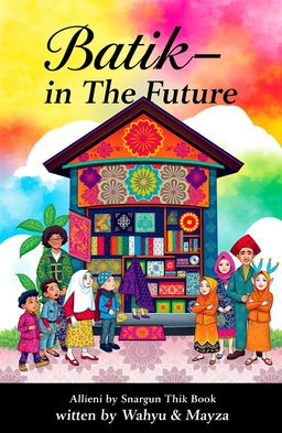 A vibrant poster cover for a book titled 'Batik-in The Future'