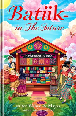 A vibrant poster cover for a book titled 'Batik-in The Future'