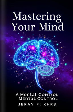 A visually captivating cover design for a book titled 'Mastering Your Mind: A Guide to Mental Control'