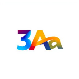 A sleek and modern logo design featuring the letters '3A'