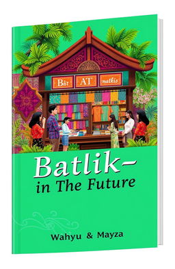 A vibrant and eye-catching book cover for the title "Batik-in The Future"