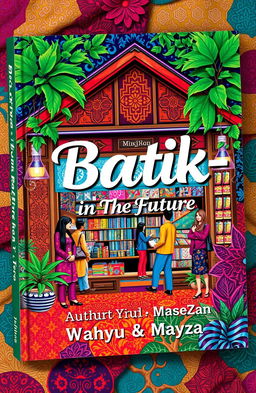 A vibrant and eye-catching book cover for the title "Batik-in The Future"