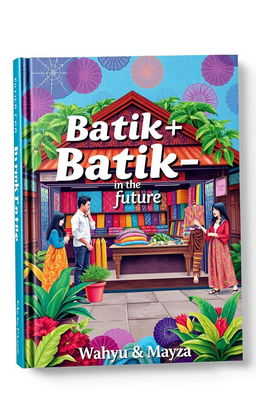 A vibrant and eye-catching book cover for the title "Batik-in The Future"