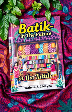 A vibrant and eye-catching book cover for the title "Batik-in The Future"