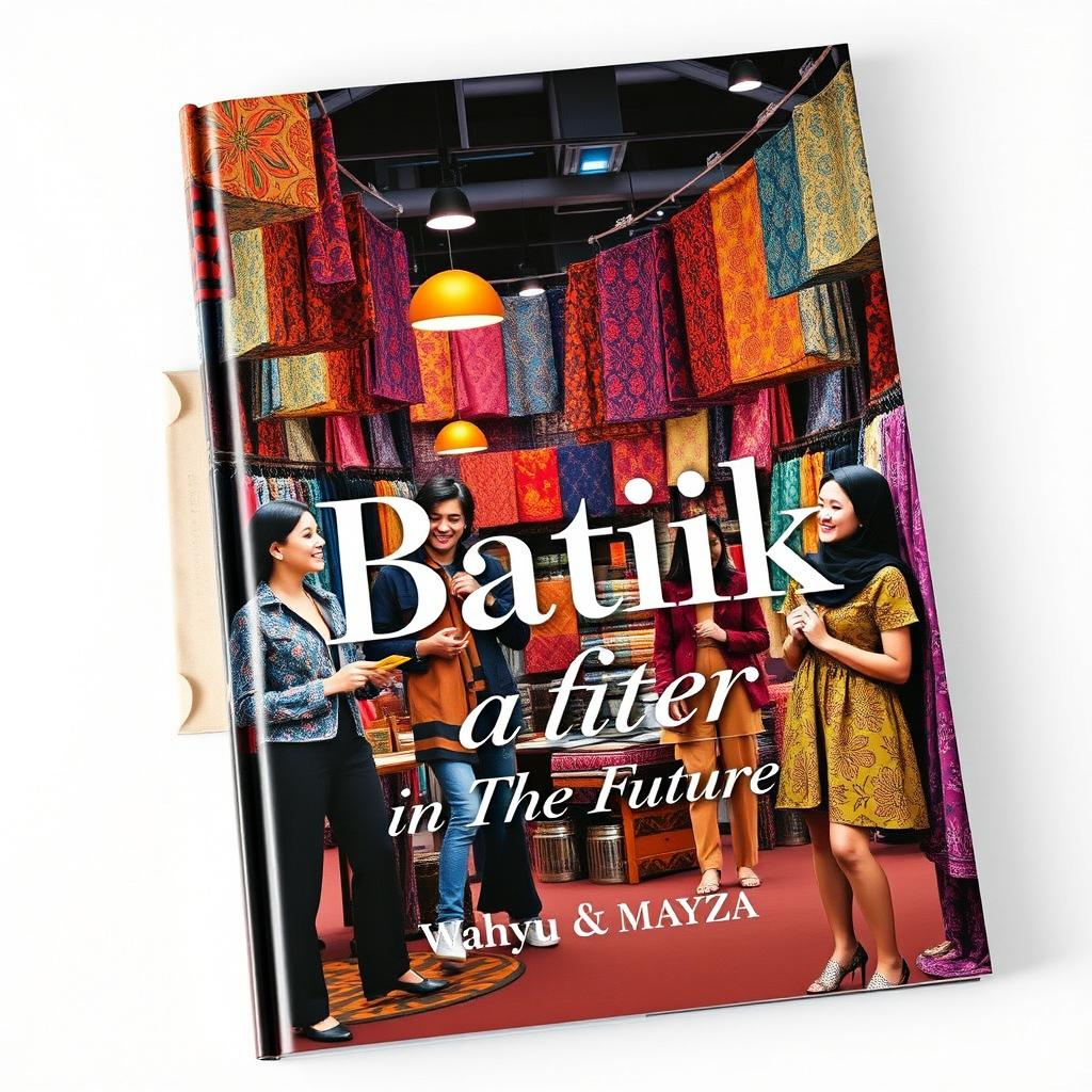 A modern and appealing book cover for the title "Batik-in The Future"