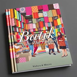 A modern and appealing book cover for the title "Batik-in The Future"