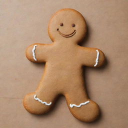 An outlined image of a classic gingerbread man shape, perfect for a cut-out template