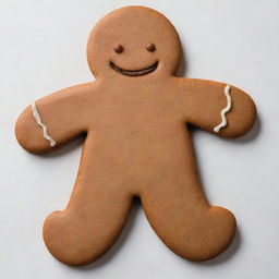 An outlined image of a classic gingerbread man shape, perfect for a cut-out template