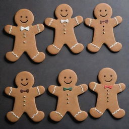 A selection of gingerbread man stencils and templates perfect for creating unique gingerbread men of various sizes and poses.