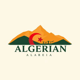 A logo design that evokes the essence of Algeria without using the national flag
