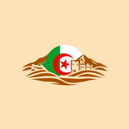 A logo design that evokes the essence of Algeria without using the national flag