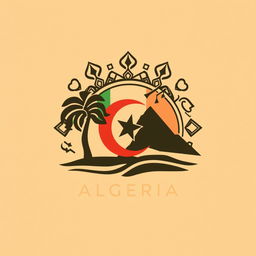 A logo design that evokes the spirit of Algeria without using the national flag