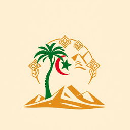 A logo design that evokes the spirit of Algeria without using the national flag