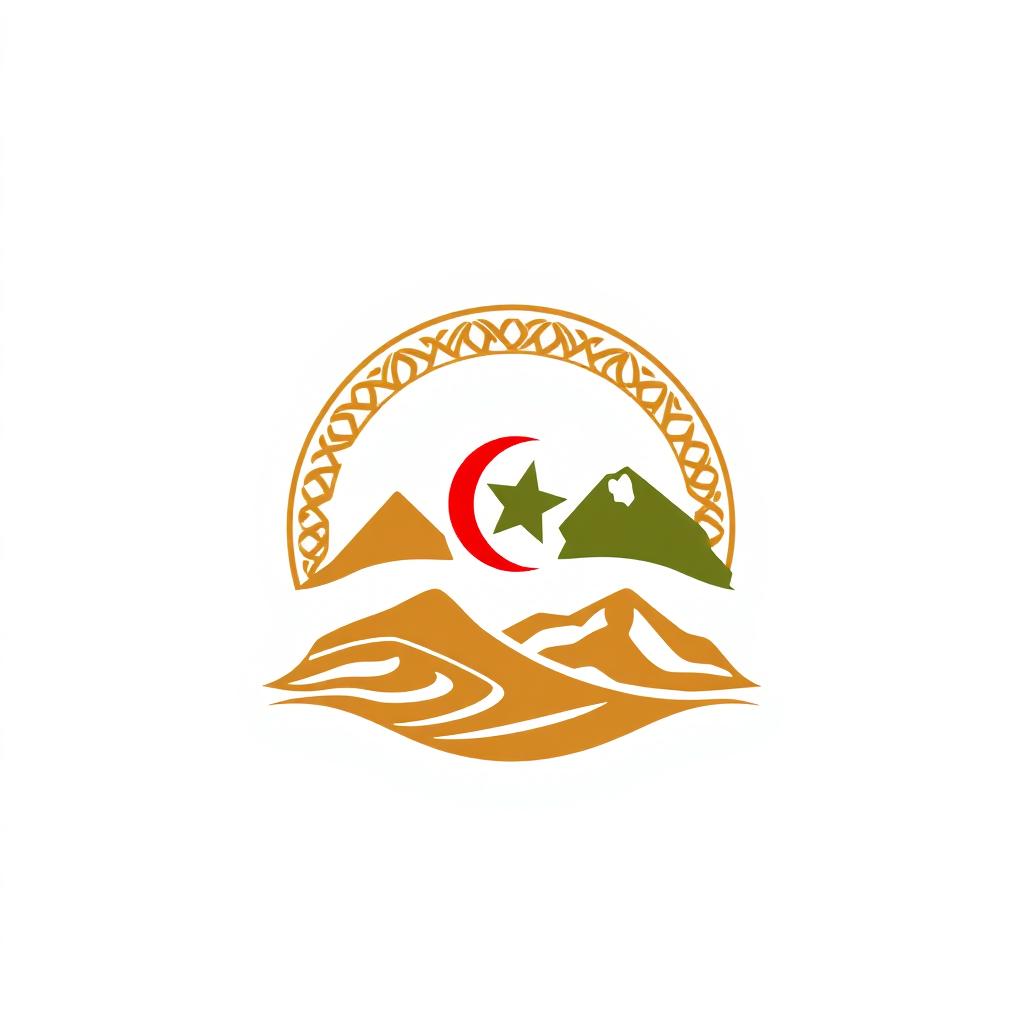 A logo design that evokes the spirit of Algeria without using the national flag