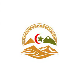 A logo design that evokes the spirit of Algeria without using the national flag