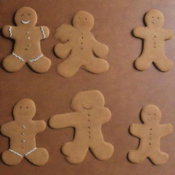 A selection of gingerbread man stencils and templates perfect for creating unique gingerbread men of various sizes and poses.