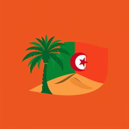 A logo design that evokes the spirit of Algeria without using the national flag