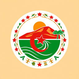 A logo design that captures the essence of Algeria without incorporating the national flag