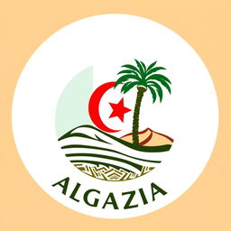 A logo design that captures the essence of Algeria without incorporating the national flag