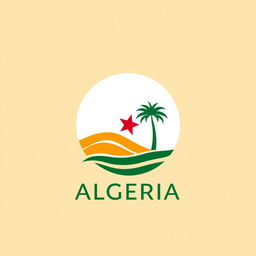 A logo design that captures the essence of Algeria without using the national flag