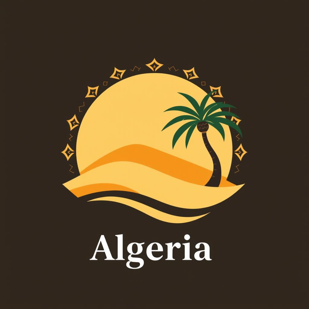 A logo design that captures the essence of Algeria without using the national flag