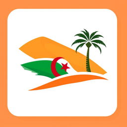A logo design that captures the essence of Algeria without using the national flag