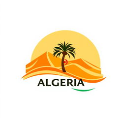 A logo design that captures the essence of Algeria without using the national flag