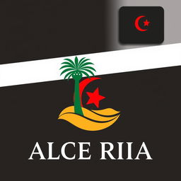 A logo design that captures the essence of Algeria, avoiding the use of the national flag